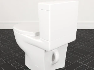 Classic White Toilet 3D Model