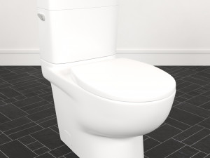 Classic White Toilet 3D Model