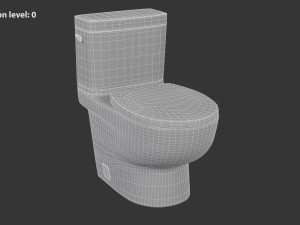 Classic White Toilet 3D Model