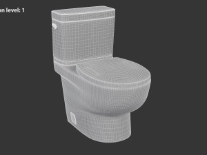 Classic White Toilet 3D Model
