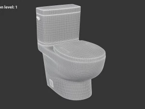 Classic White Toilet 3D Model