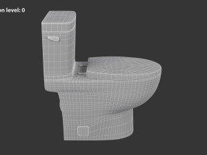 Classic White Toilet 3D Model