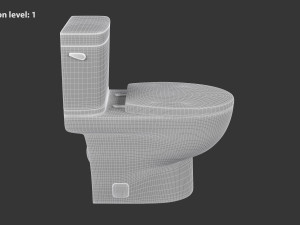 Classic White Toilet 3D Model