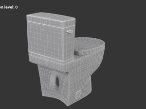 Classic White Toilet 3D Model