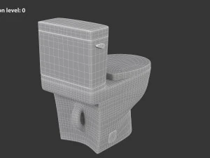 Classic White Toilet 3D Model
