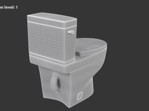 Classic White Toilet 3D Model