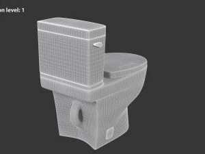 Classic White Toilet 3D Model