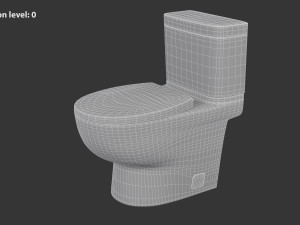 Classic White Toilet 3D Model