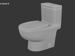 Classic White Toilet 3D Model