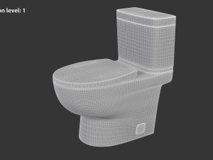 Classic White Toilet 3D Model