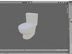 Classic White Toilet 3D Model