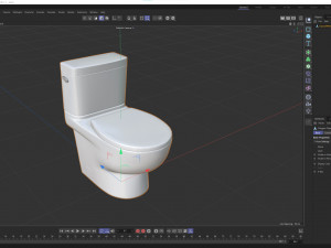 Classic White Toilet 3D Model
