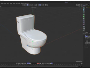Classic White Toilet 3D Model