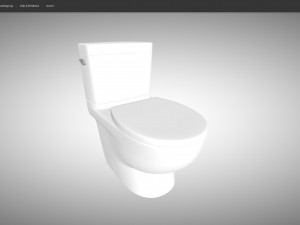 Classic White Toilet 3D Model