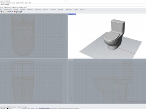 Classic White Toilet 3D Model