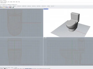 Classic White Toilet 3D Model