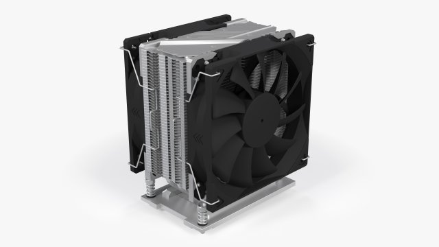 CPU Cooler Heatsink 3D मॉडल .c4d .max .obj .3ds .fbx .stl .blend 