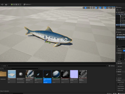 Sardine Fish 3D Model