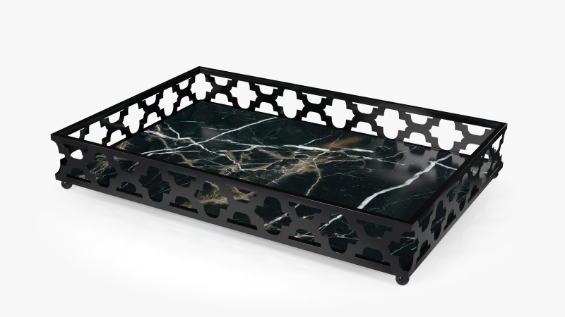 Black Marble Tray Modèle 3D .c4d .max .obj .3ds .fbx .stl .blend 