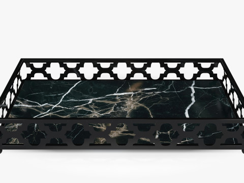 Black Marble Tray Modèle 3D