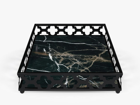 Black Marble Tray Modèle 3D