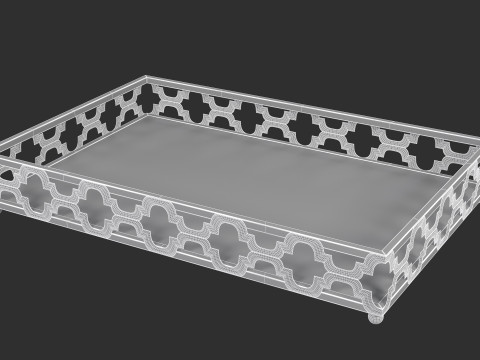 Black Marble Tray Modèle 3D