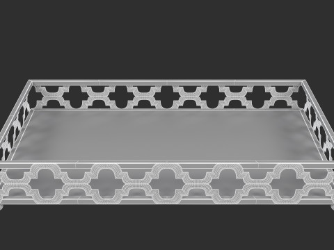 Black Marble Tray Modèle 3D