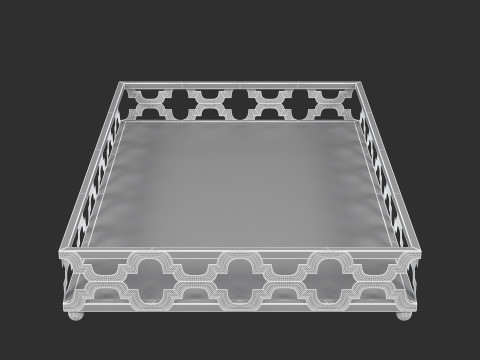 Black Marble Tray Modèle 3D