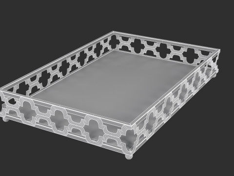 Black Marble Tray Modèle 3D