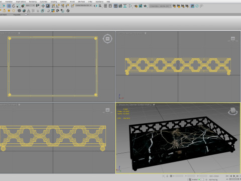 Black Marble Tray Modèle 3D