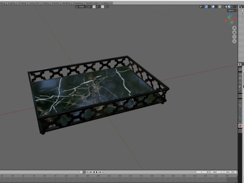 Black Marble Tray Modèle 3D