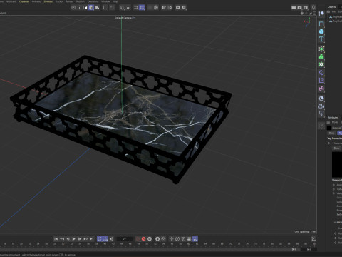 Black Marble Tray Modèle 3D