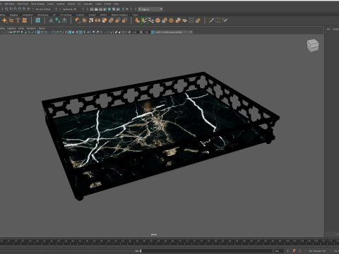 Black Marble Tray Modèle 3D