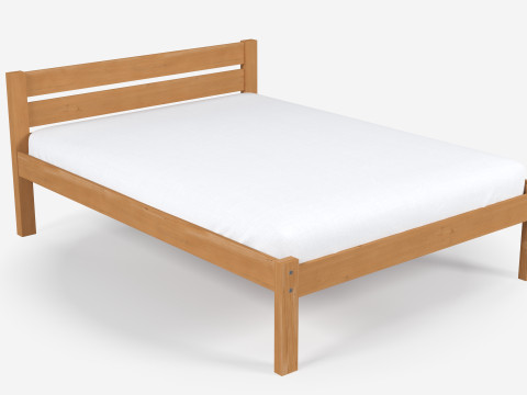 Classic Wooden Bed 3D 模型