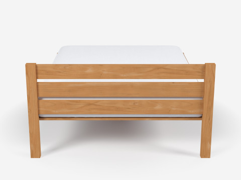 Classic Wooden Bed 3D मॉडल