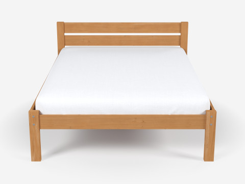 Classic Wooden Bed 3D मॉडल