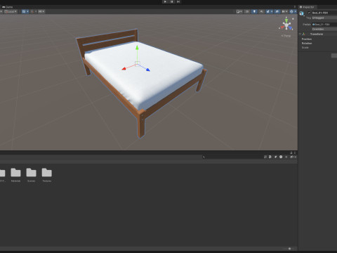 Classic Wooden Bed 3D मॉडल