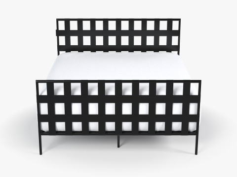 Black Metal Bed 3D 模型