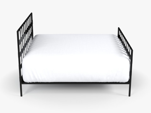 Black Metal Bed 3D 模型