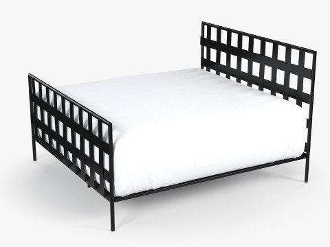 Black Metal Bed 3D 模型
