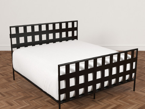 Black Metal Bed 3D 模型