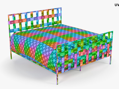 Black Metal Bed 3D 模型