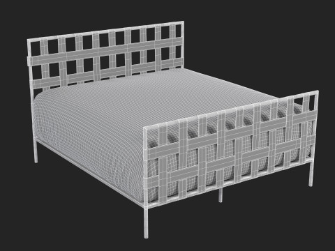 Black Metal Bed 3D 模型