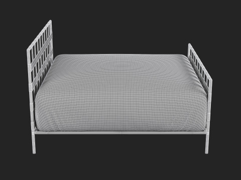 Black Metal Bed 3D 模型