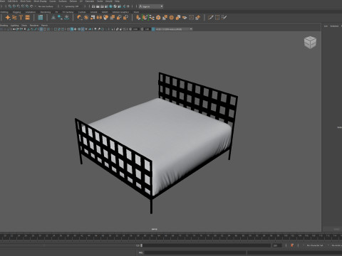 Black Metal Bed 3D 模型