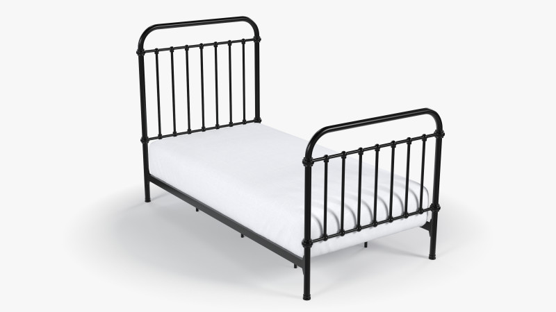 Black Metal Bed 3D 模型 .c4d .max .obj .3ds .fbx .stl .blend