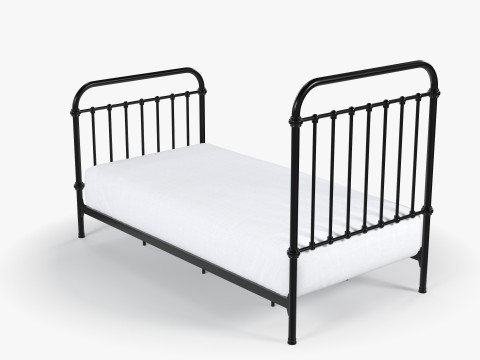 Black Metal Bed 3D 模型