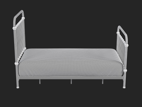 Black Metal Bed 3D 模型
