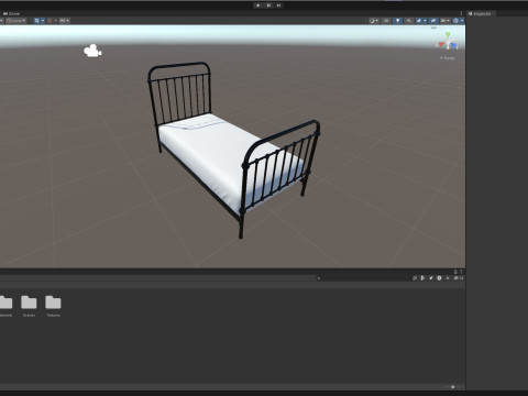 Black Metal Bed 3D 模型
