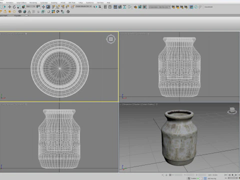 Old Clay Vase 3D Model